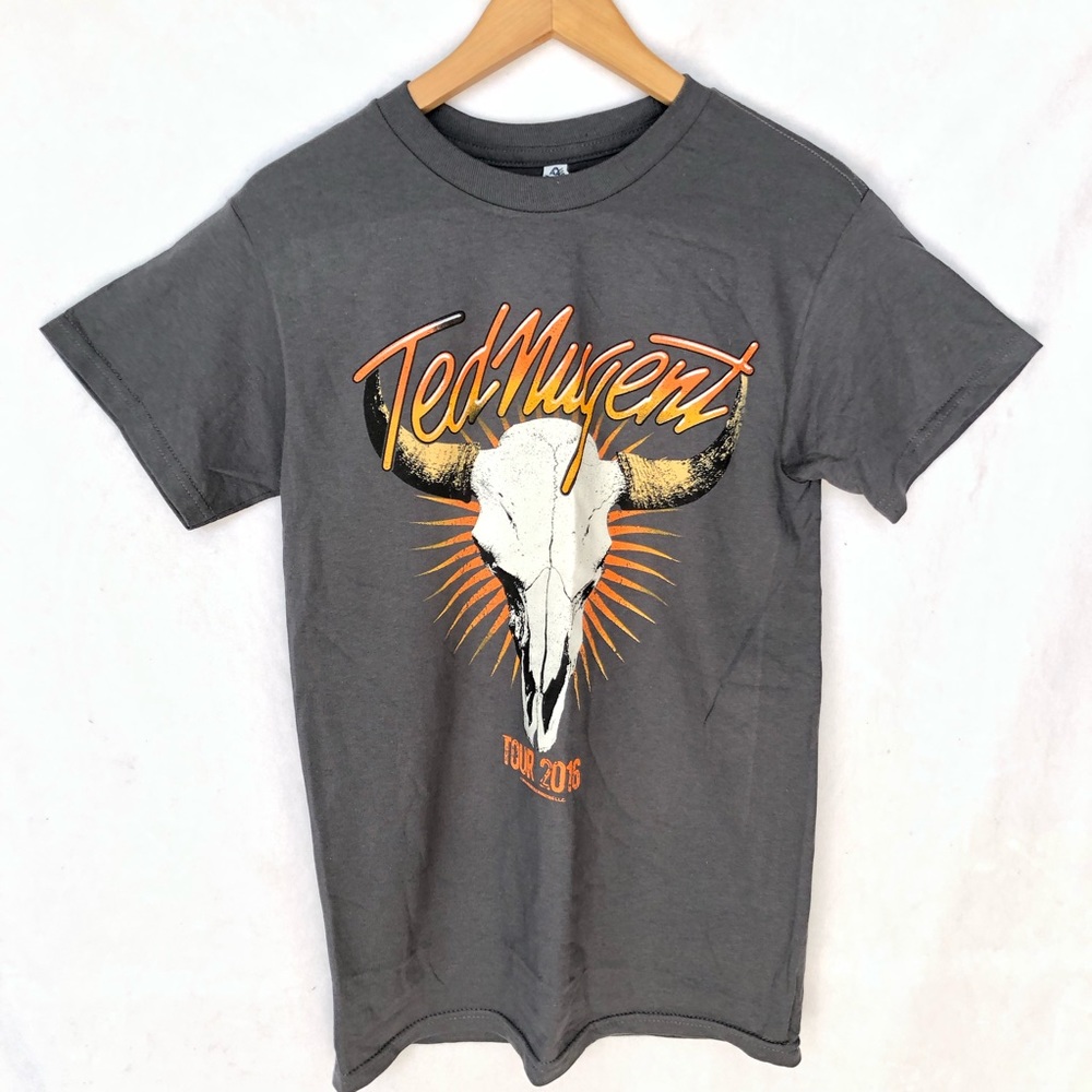 NWOT Ted Nugent 2016 Tour Band Graphic Tee Grey S